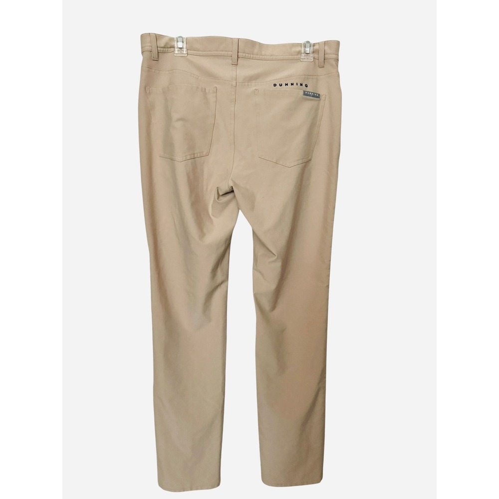Dunning Mens Golf Pants‎ Size 32/32 Beige Stretch Athletic Performance - Picture 2 of 8